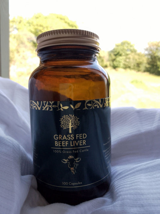 100 Grass Fed Beef Liver Capsules - Junipers
