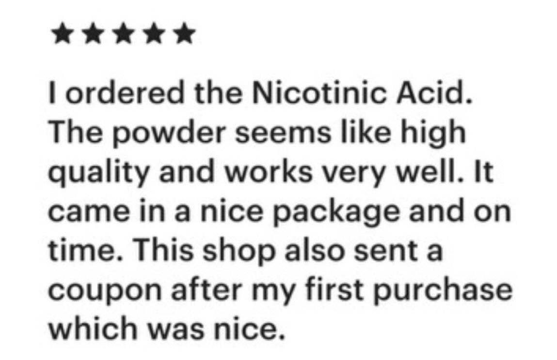 Niacin powder 100g Pure Nicotinic Acid - Junipers